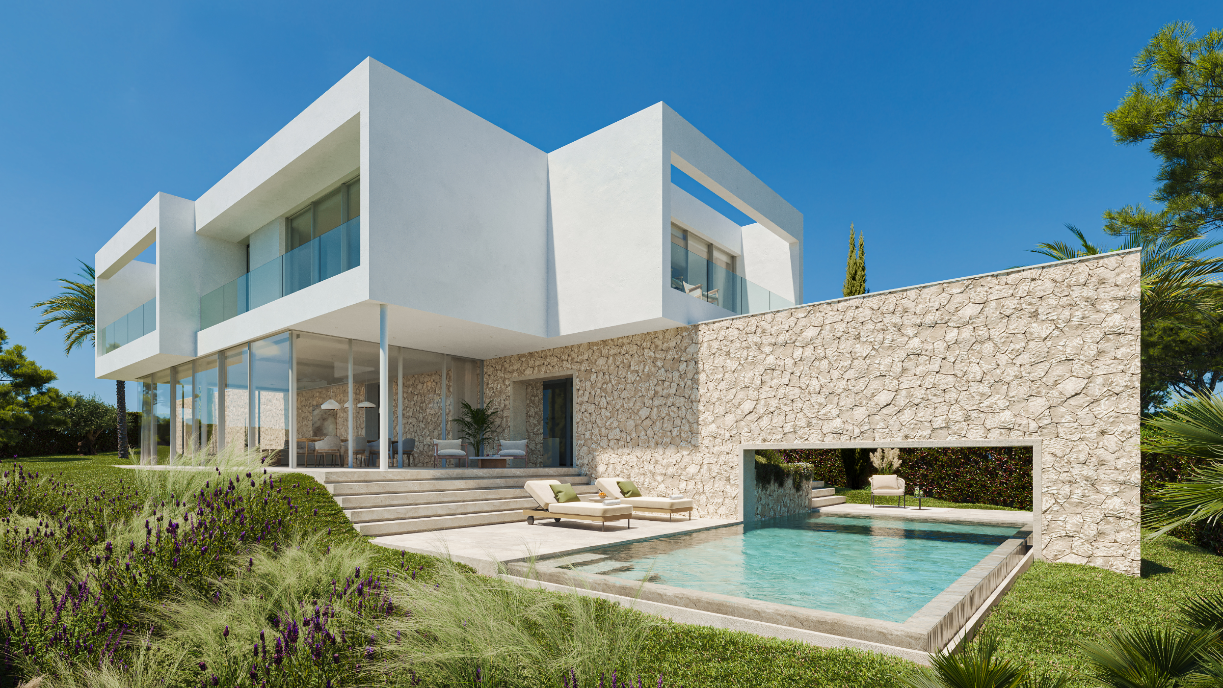 EXCLUSIVE CONTEMPORARY VILLA WITH ELEGANT TERRACES AND PRIVATE OUTDOOR LIVING — 1