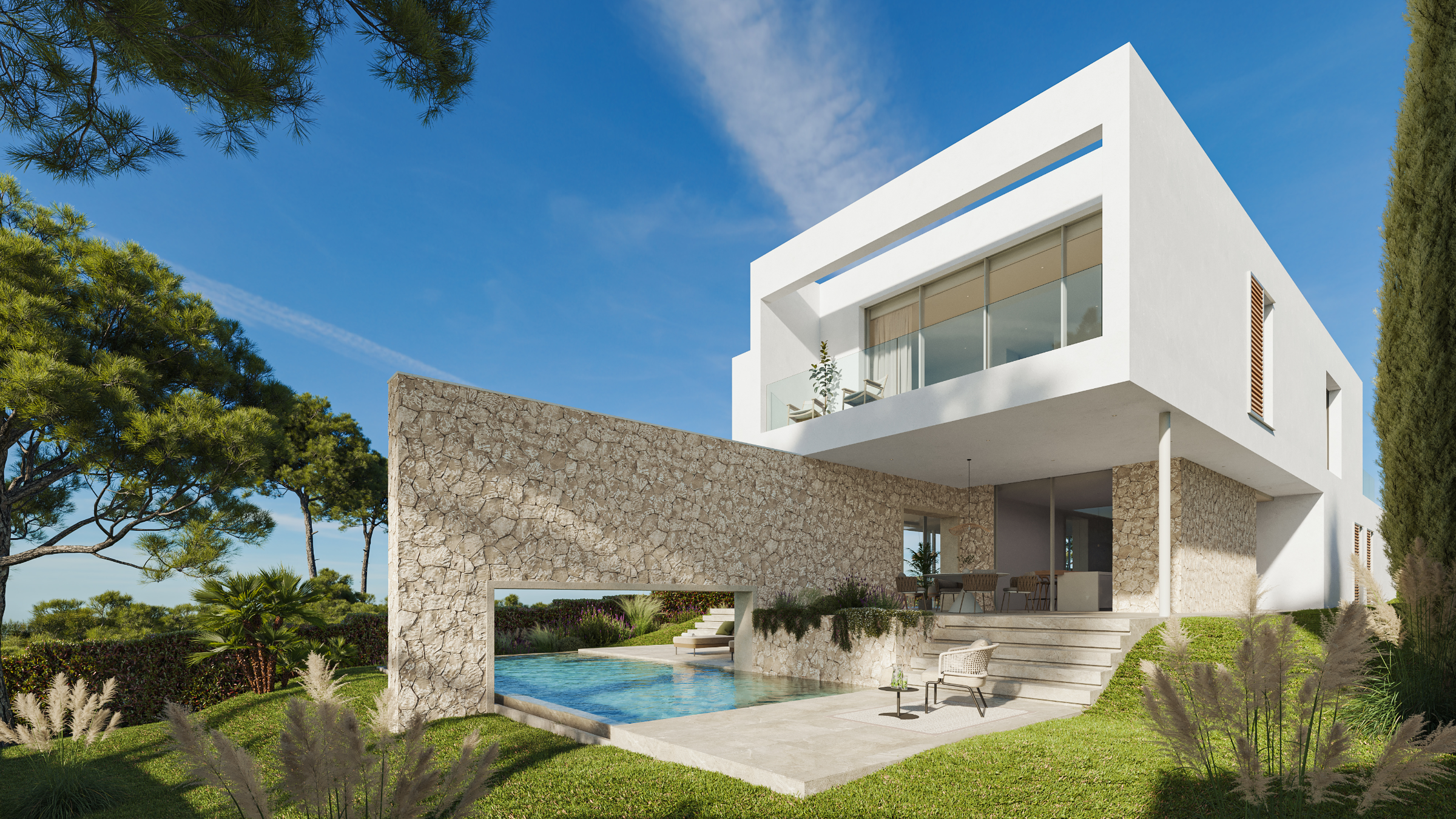 EXCLUSIVE CONTEMPORARY VILLA WITH ELEGANT TERRACES AND PRIVATE OUTDOOR LIVING — 2