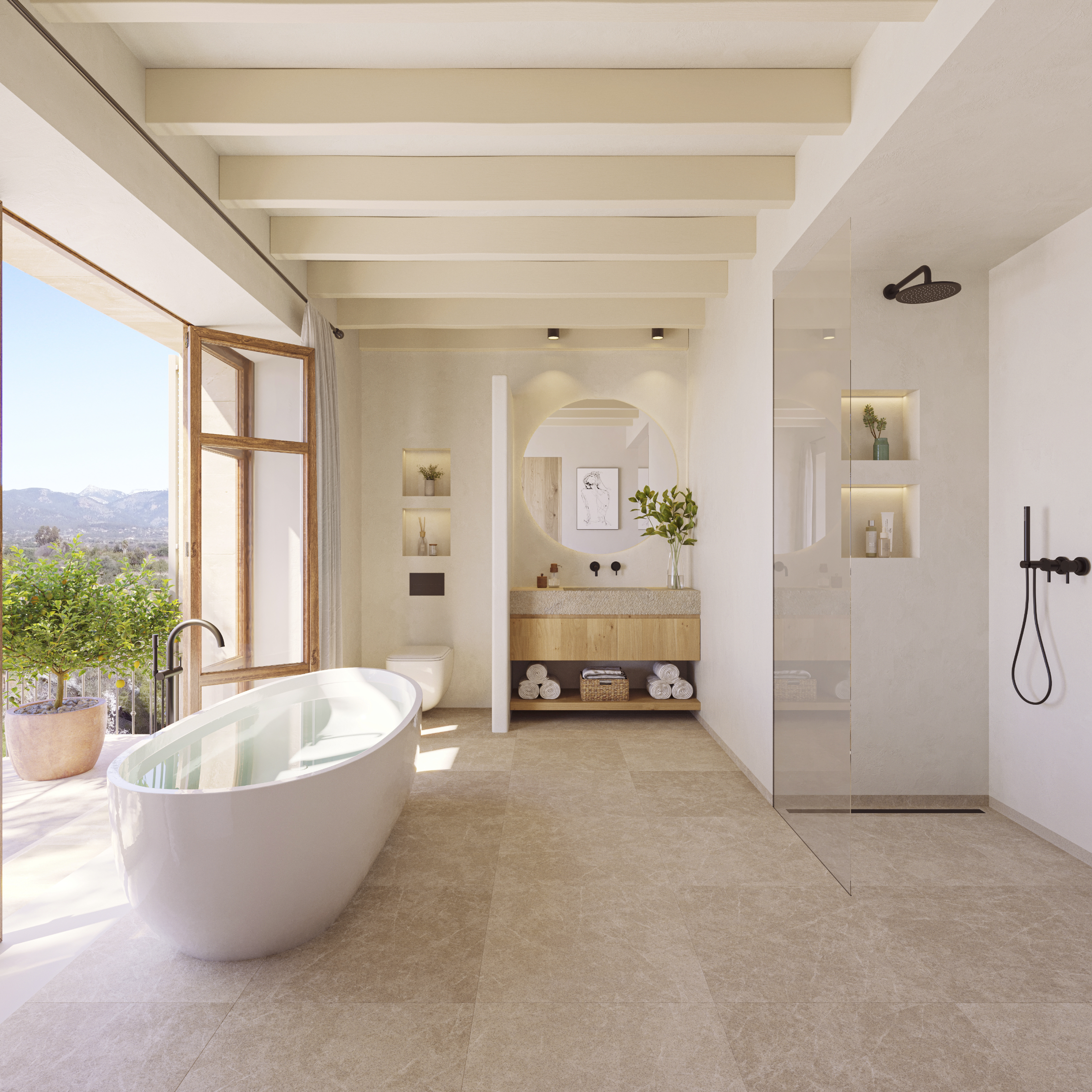 Elegant Mallorquin Townhouse with Tramuntana Views in Santa Maria — 3