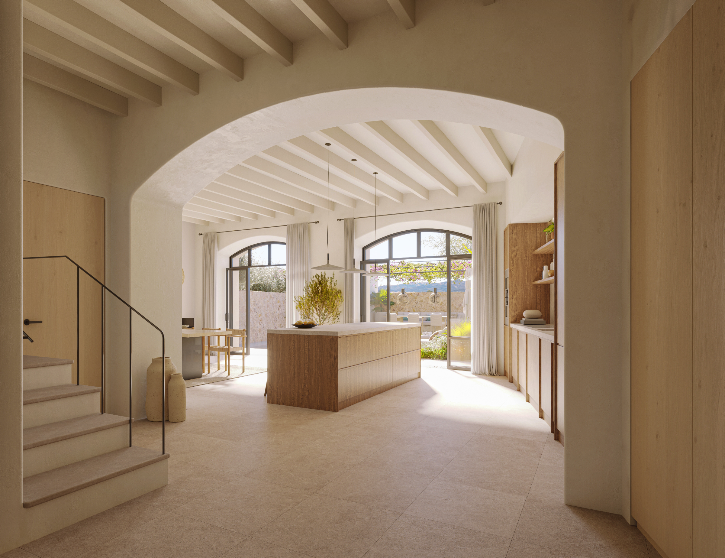 Elegant Mallorquin Townhouse with Tramuntana Views in Santa Maria — 4