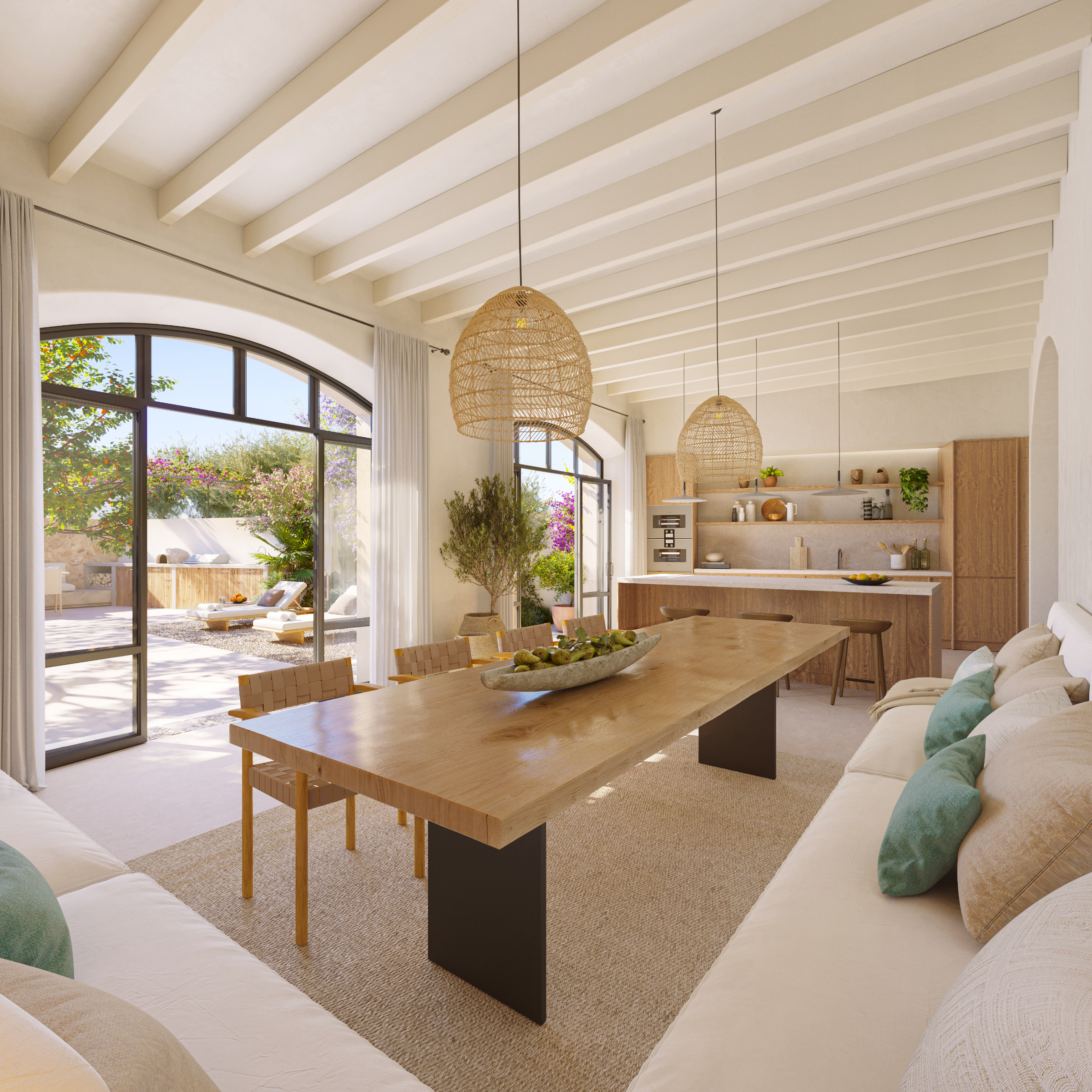 Elegant Mallorquin Townhouse with Tramuntana Views in Santa Maria — 6
